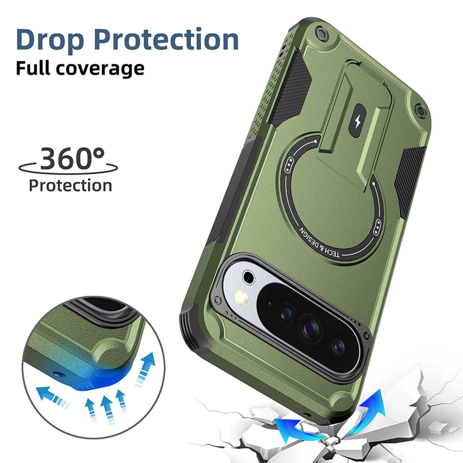 Drop Protection  
Full coverage  

360° Protection  

4 DESIGN  
8 TECH