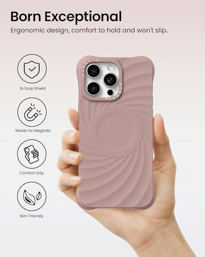 Born Exceptional  
Ergonomic design, comfort to hold and won't slip.  
2x Drop Shield  
Ready for MagSafe  
Comfort Grip  
Skin-Friendly