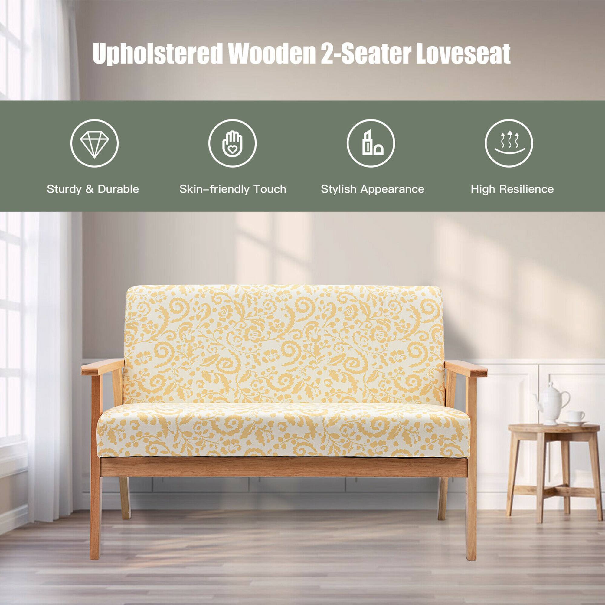 Upholstered Wooden 2-Seater Loveseat

- Sturdy & Durable
- Skin-friendly Touch
- Stylish Appearance
- High Resilience