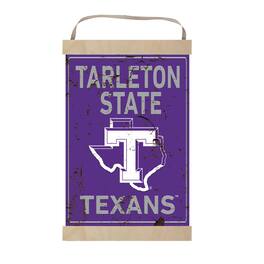 Jardine - Tarleton State Texans 12'' x 20'' Faux Rust Banner Sign - Purple