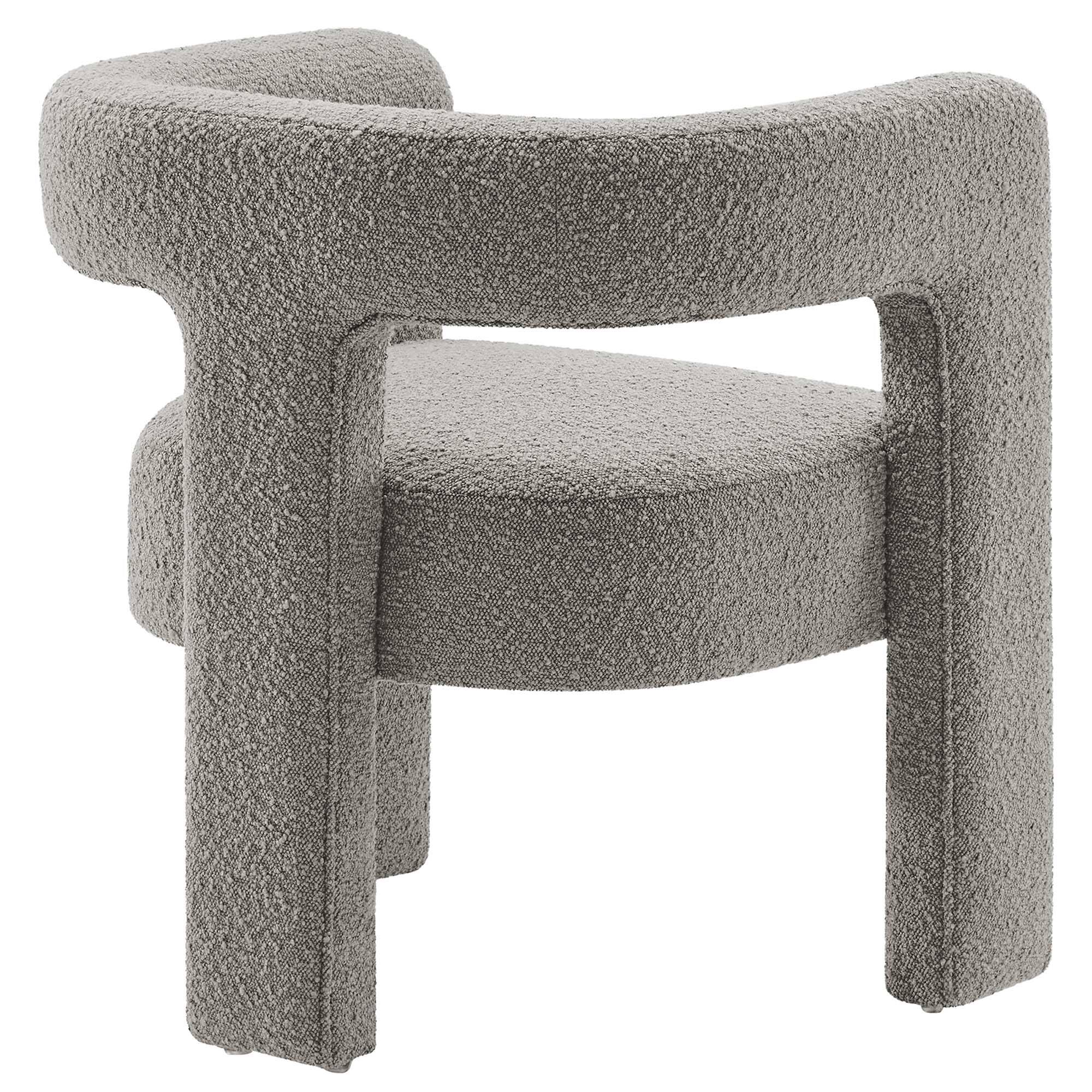 Alt View 1. Modway - Kayla Boucle Upholstered Armchair by Modway - Gray.