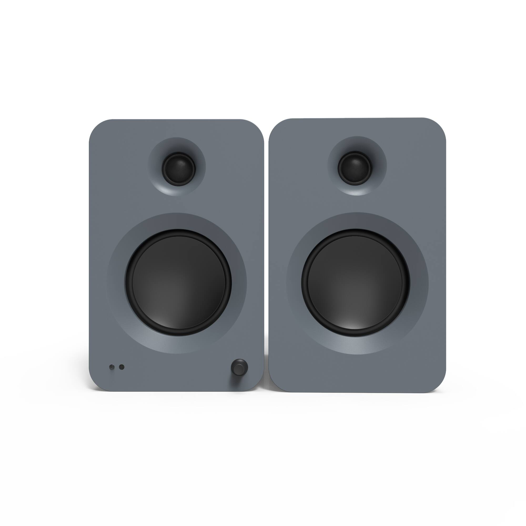 Angle. Kanto - Kanto REN Powered Bluetooth Bookshelf Speakers - Pair (Matte Grey) - Gray.