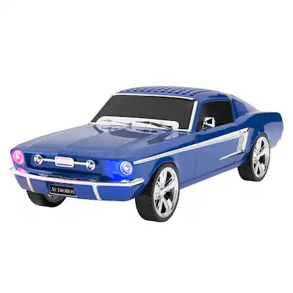 Front. AudioBox - Retro Ride TRK-6500BT Classic Muscle Car Bluetooth Speaker with WaveSync and Lights - Blue.