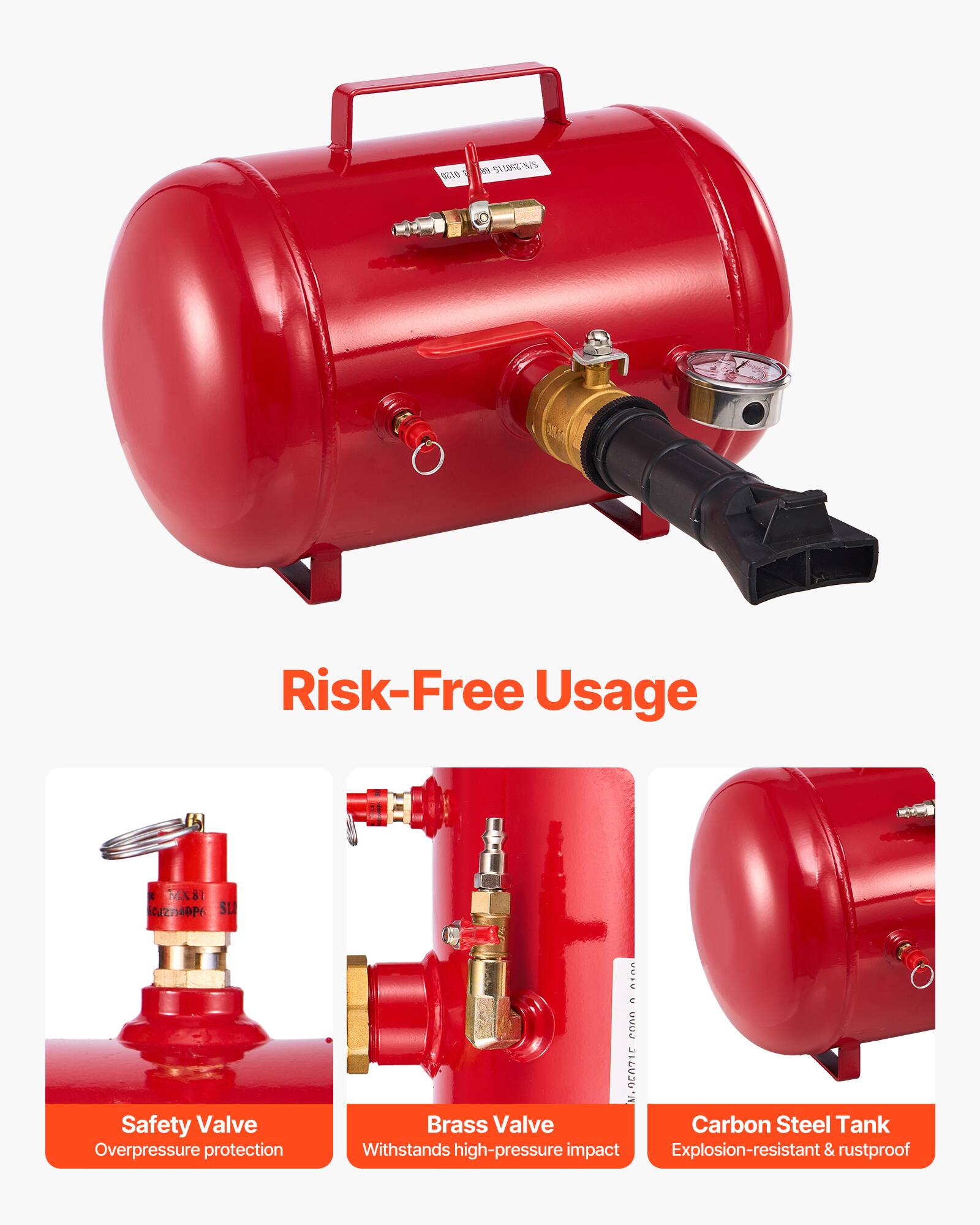 CW h 5A/S Risk-Free Usage MAX8I eneoPF Su Safety Valve Overpressure protection A1 1 cnAn .01C a Brass Valve Carbon Steel Tank Withstands high-pressure impact Explosion-resistant & rustproof