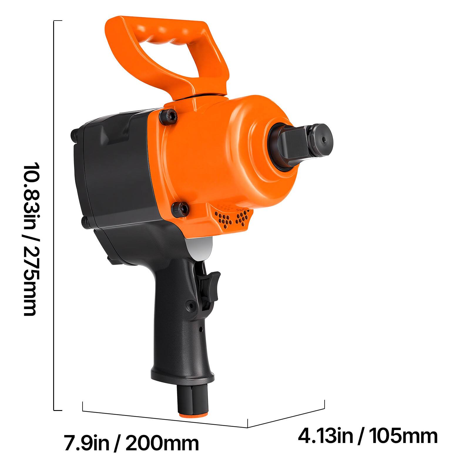 10.83in / 275mm  
7.9in / 200mm  
4.13in / 105mm