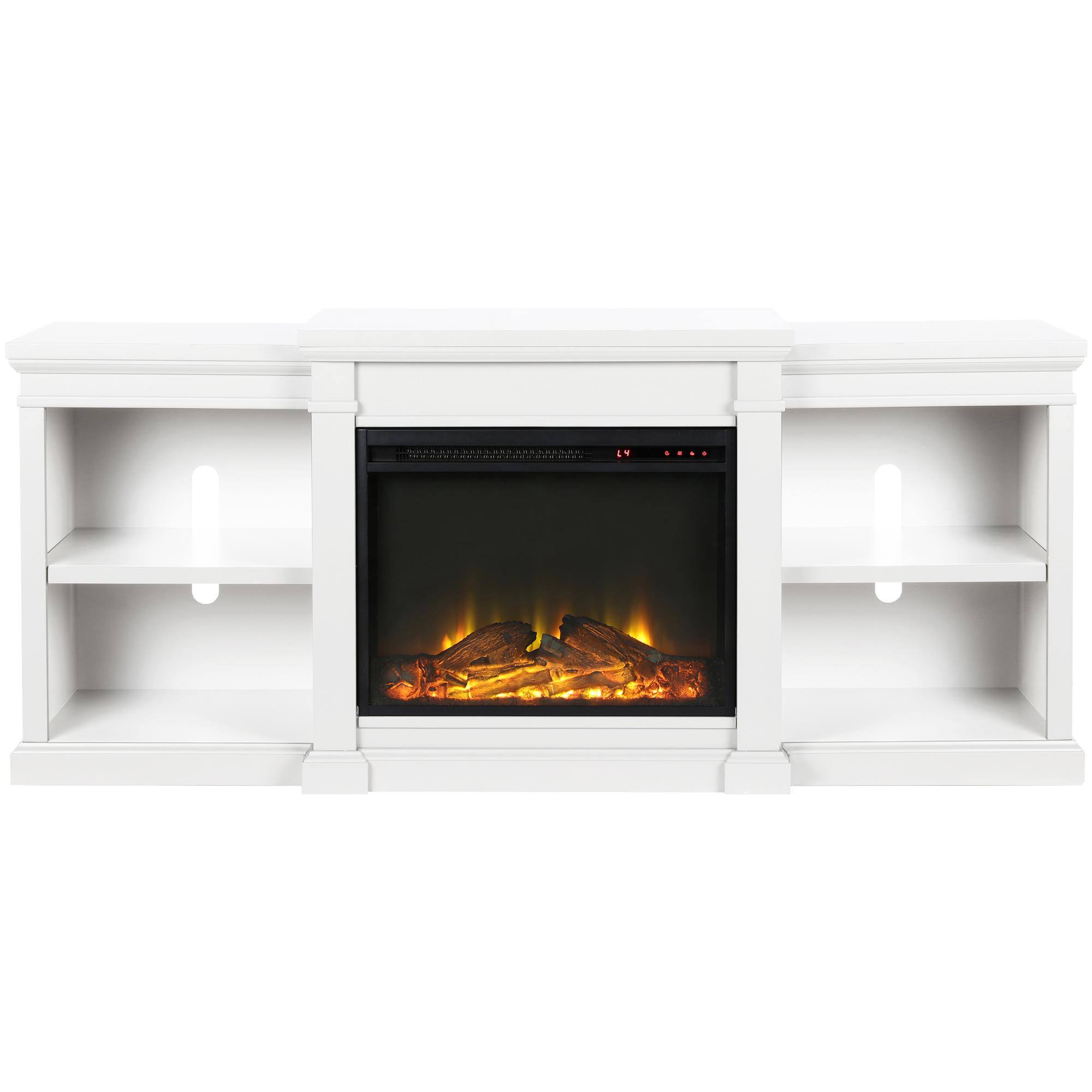 Front. Ameriwood Home - Manchester Electric Fireplace TV Stand - White.