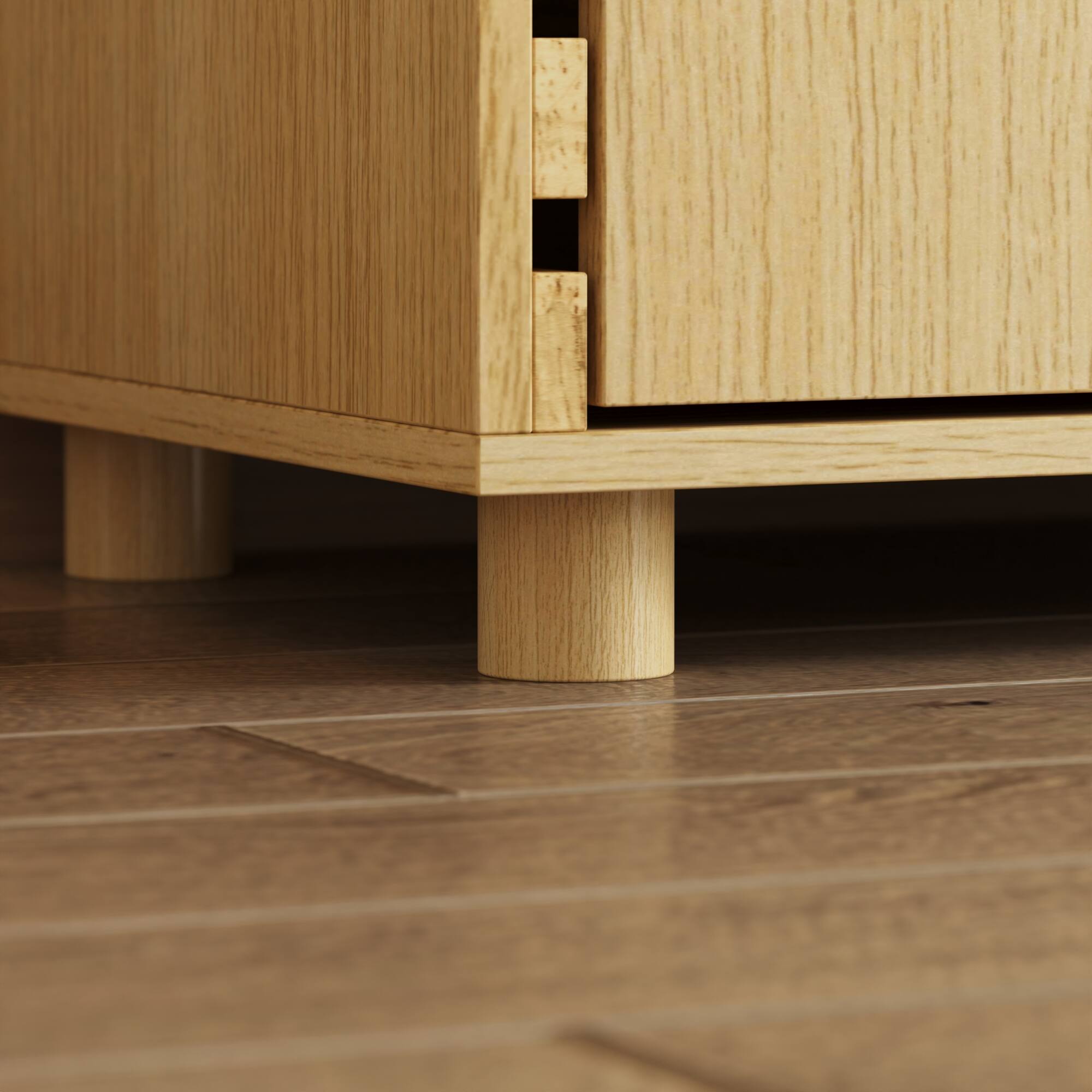 Alt View 4. Famapy - Wooden Credenzas Kitchen Storage Sideboard with Customizable Drawers - Wooden.