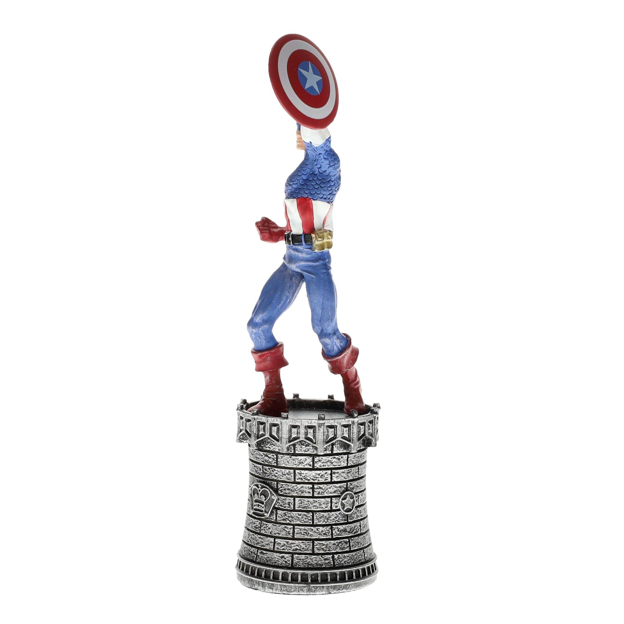 Alt View 1. Marvel - Marvel Chess Collection #6 Captain America (King) | Chess Piece Only - Blue.