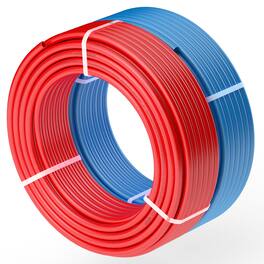 VEVOR - PEX Pipe 1/2 Inch, 2 x 100 Feet Length PEX-A Flexible Pipe Tubing for Potable Water, Pex Water Lines for Hot/Cold Water - Red + Blue