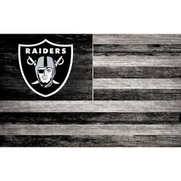 Fan Creations - Las Vegas Raiders 11'' x 19'' Distressed Flag Sign - Multicolor
