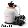 VEVOR - 16 in Sand Filter Pump for Above Ground Pool, 0.75 HP 4400 GPH, Swimming Pool Sand Filter Pump with Pre-Assembled Core - White