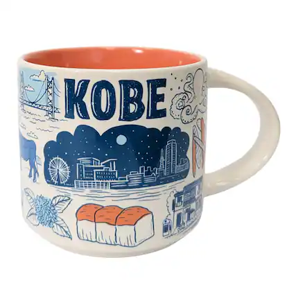 Front. Starbucks - Starbucks Been There Series Kobe Ceramic Mug, 14 Oz - Red.