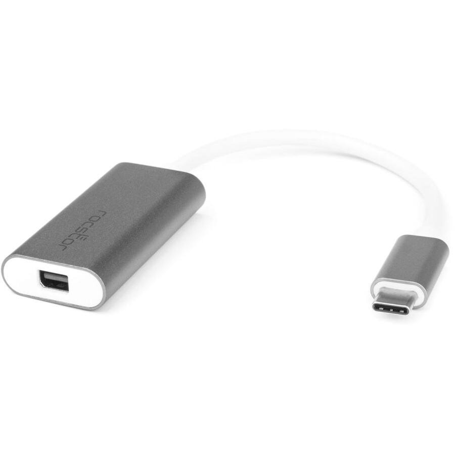 Alt View 2. Rocstor - Rocstor USB-C to Mini DisplayPort Adapter - Premium USB-C to Mini DisplayPort® Adapter with HBR3 - USB C to Mini - Gray Aluminum.