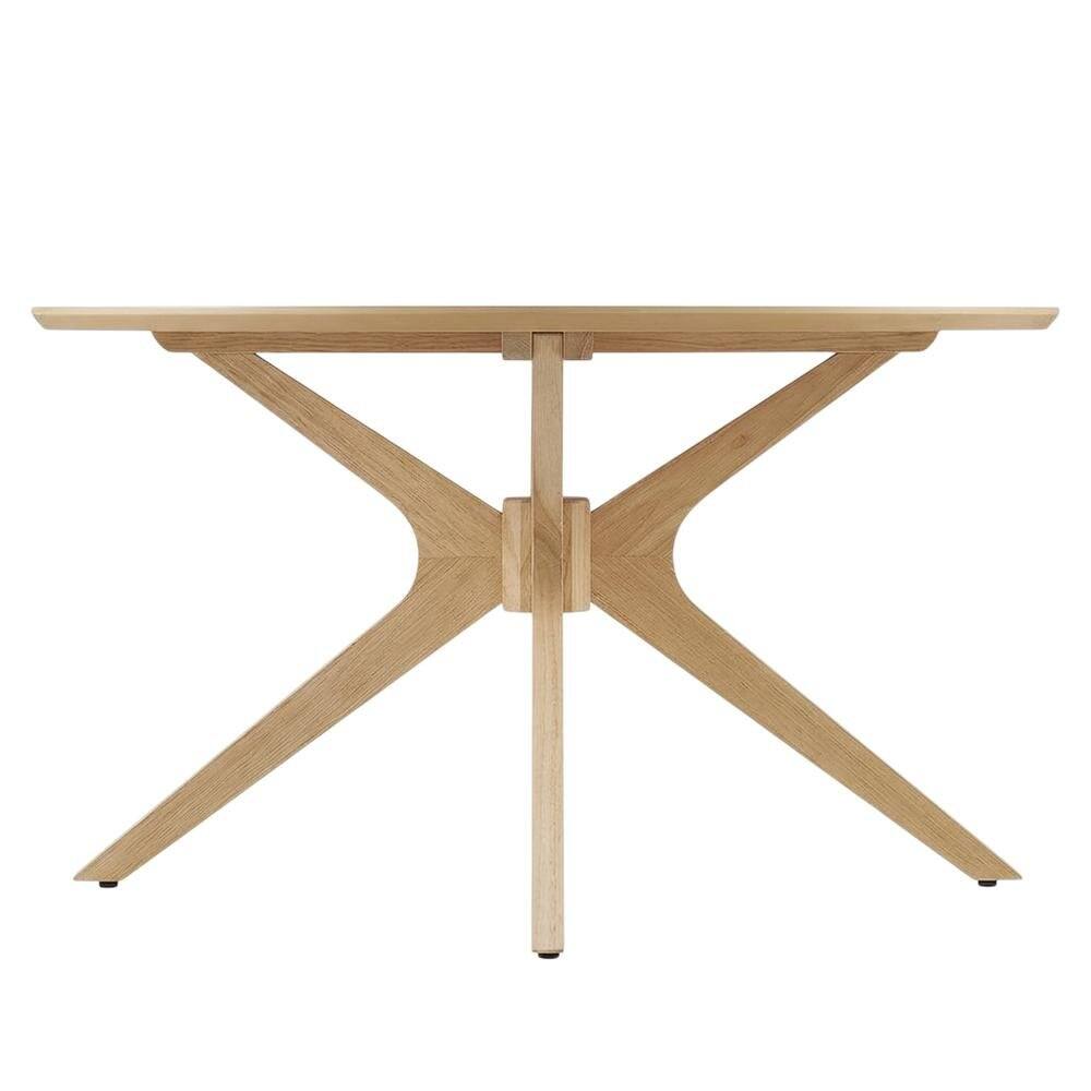 Back. FurniFact - Round Wood Coffee Table with 20 lb Weight and Compact Design - Brown.