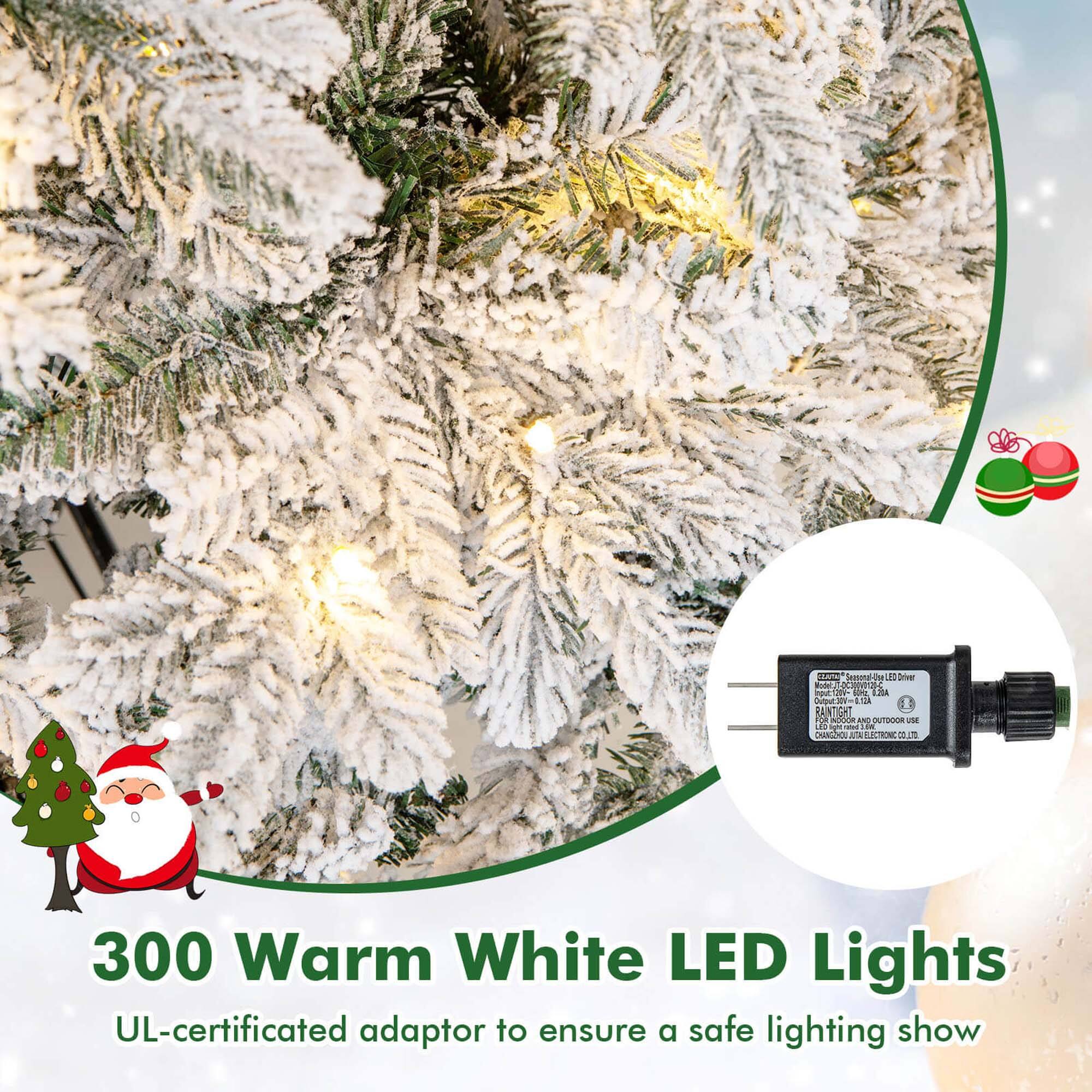 300 Warm White LED Lights  
UL-certified adaptor to ensure a safe lighting show