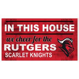 Jardine - Rutgers Scarlet Knights 11'' x 20'' Indoor/Outdoor In This House Sign - Red