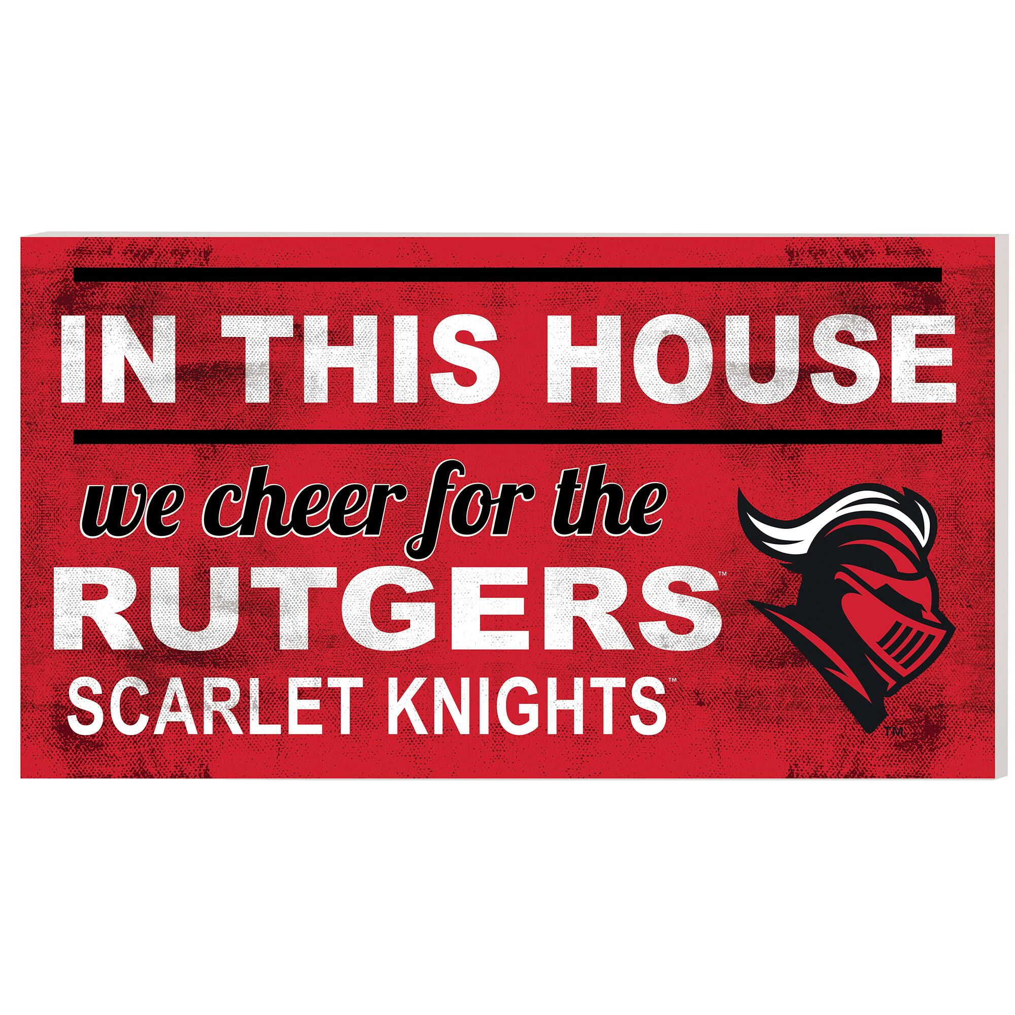 Rutgers Scarlet Knights 11'' x 20'' Indoor/Outdoor In This House Sign