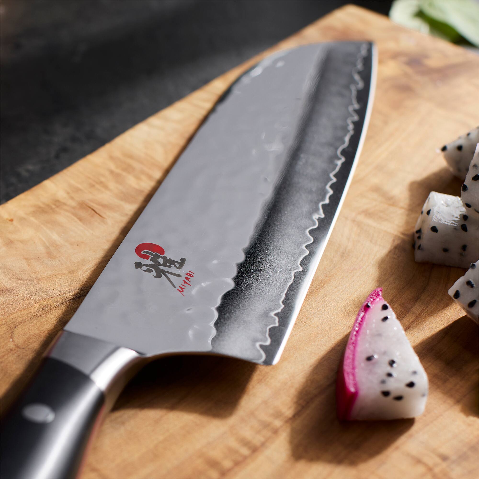 Alt View 4. Miyabi - Miyabi Hisho 7-inch Santoku Knife - Black.