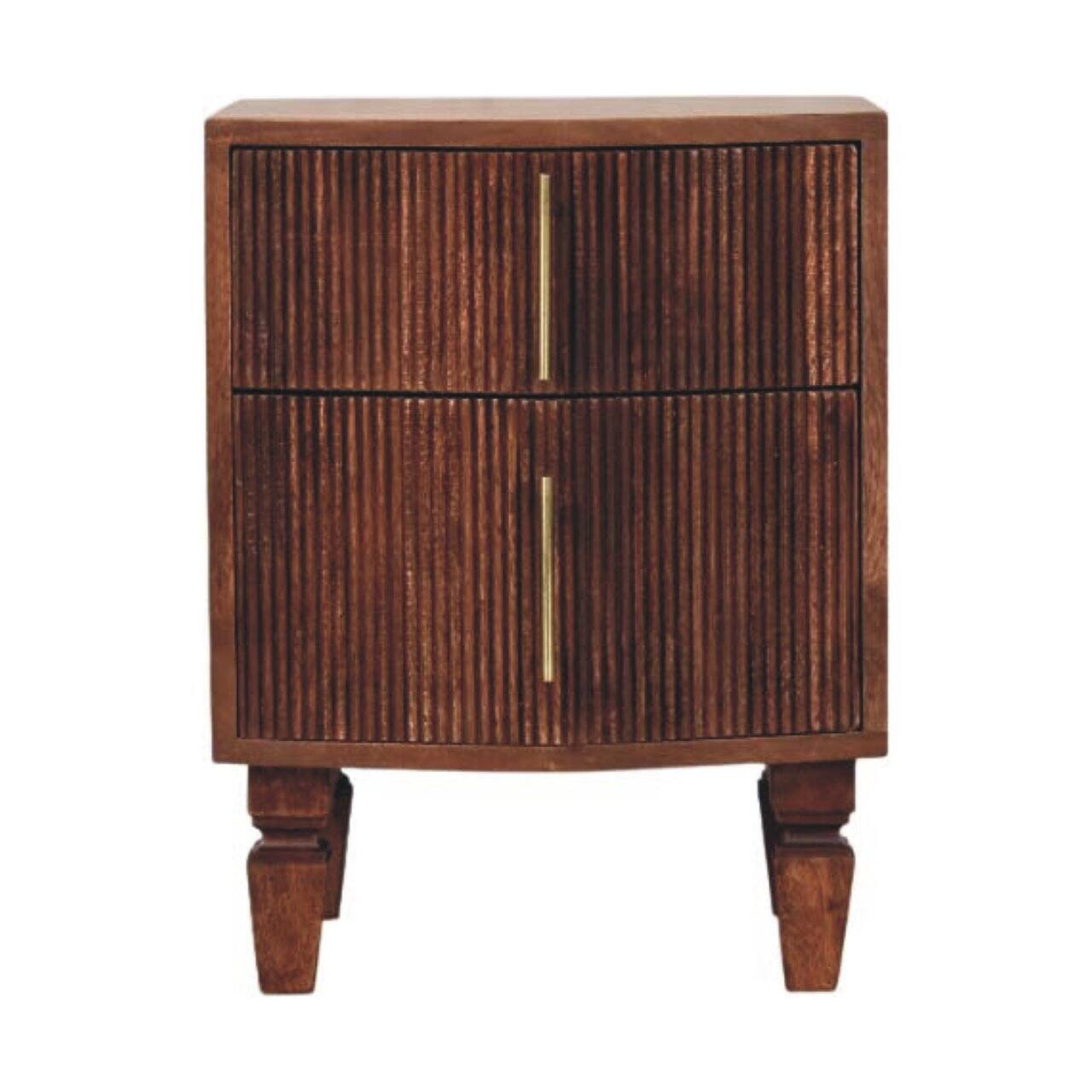 Front. Artisan Furniture - Artisan Furniture Solid Wood Harper Nightstand - Brown.
