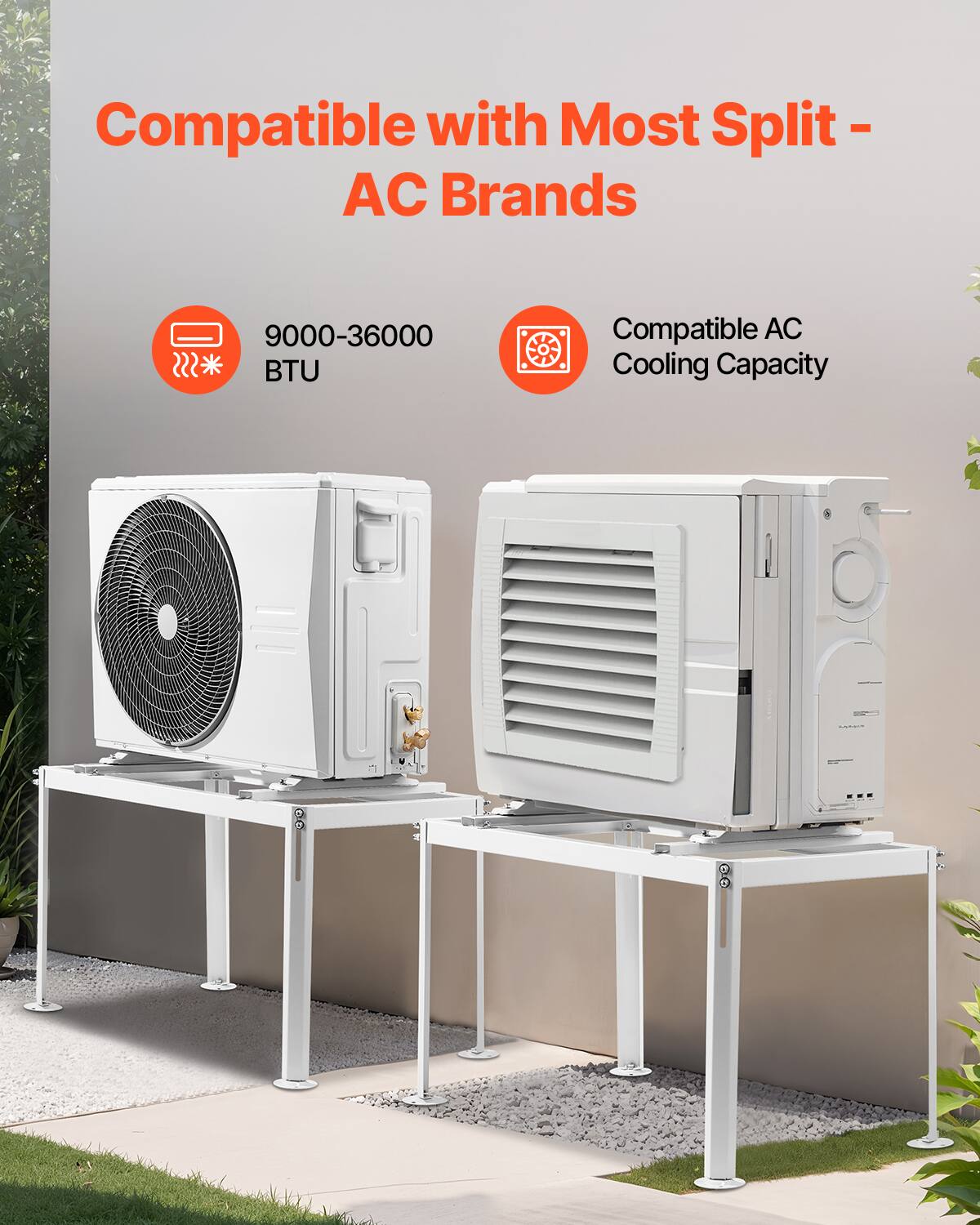 Compatible with Most Split-AC Brands  
9000-36000 BTU  
Compatible AC Cooling Capacity
