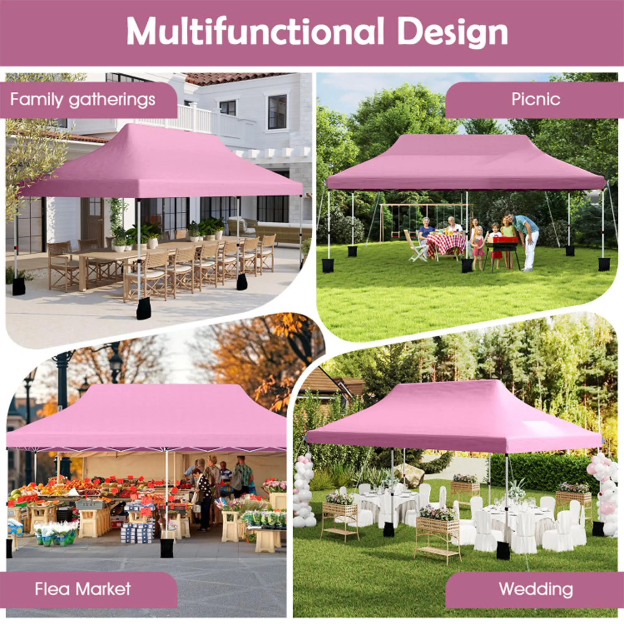 Multifunctional Design

- Family gatherings
- Picnic
- Flea Market
- Wedding