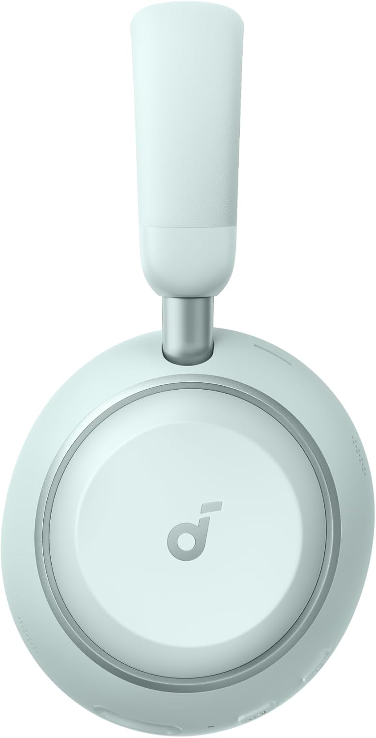 Alt View 4. Soundcore - by Anker Space 2 Wireless Bluetoth Noise Cancelling Over-the-Ear Headphones with 50H ANC Playtime and All-Day Comfort - Seafoam Green.