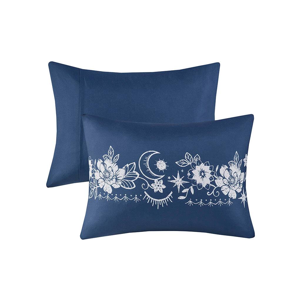 Alt View 1. Gracie Mills - Gracie Mills Sparks Celestial Medallion Comforter Set - Navy.