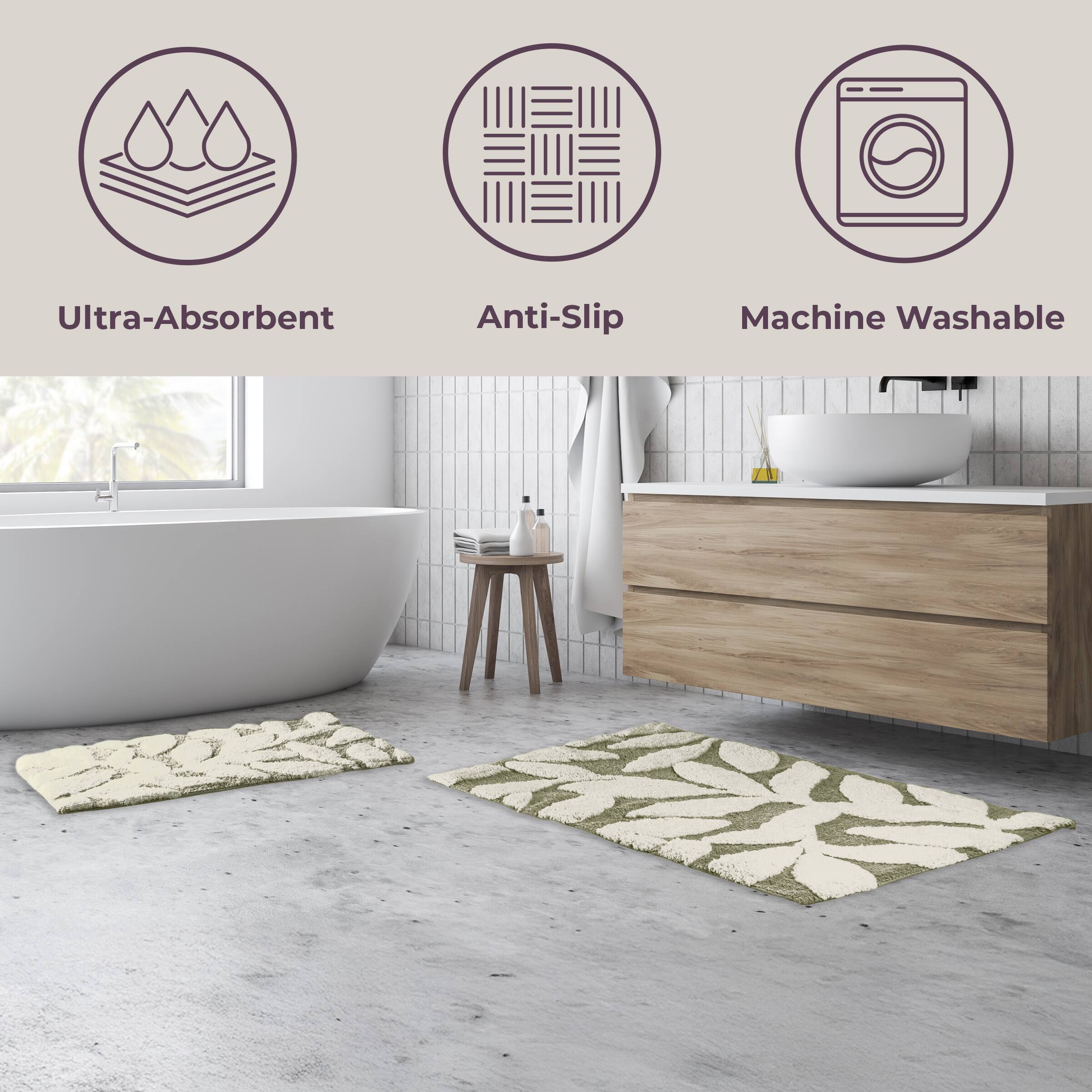 Ultra-Absorbent  
Anti-Slip  
Machine Washable