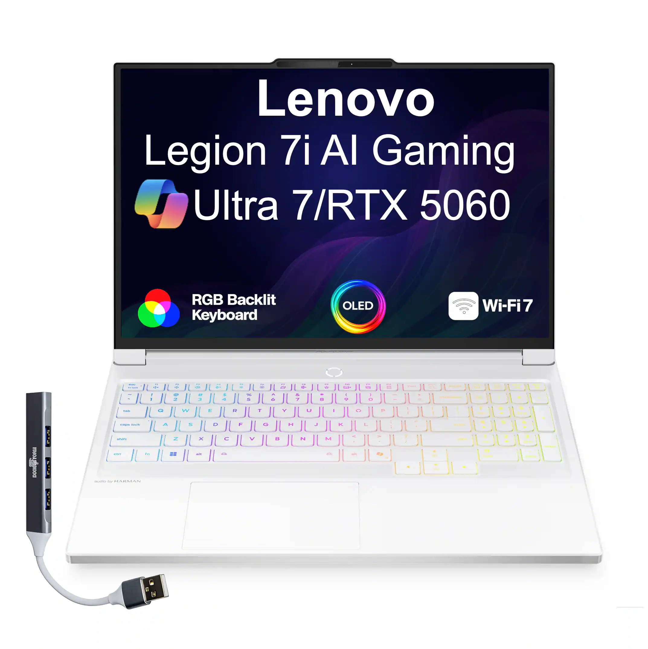 Lenovo Legion 7i AI Gaming Ultra 7/RTX 5060 RGB Backlit Keyboard OLED Wi-Fi7