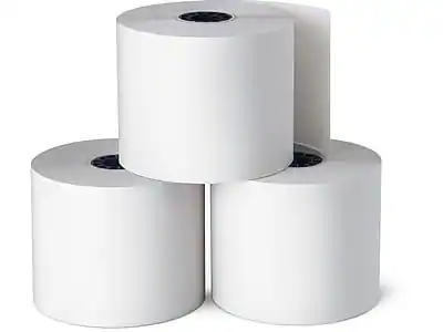 Front. Staples - Staples Bond Paper Rolls, 2 1/4" x 85', 10/Pack (18216-CC) - White.
