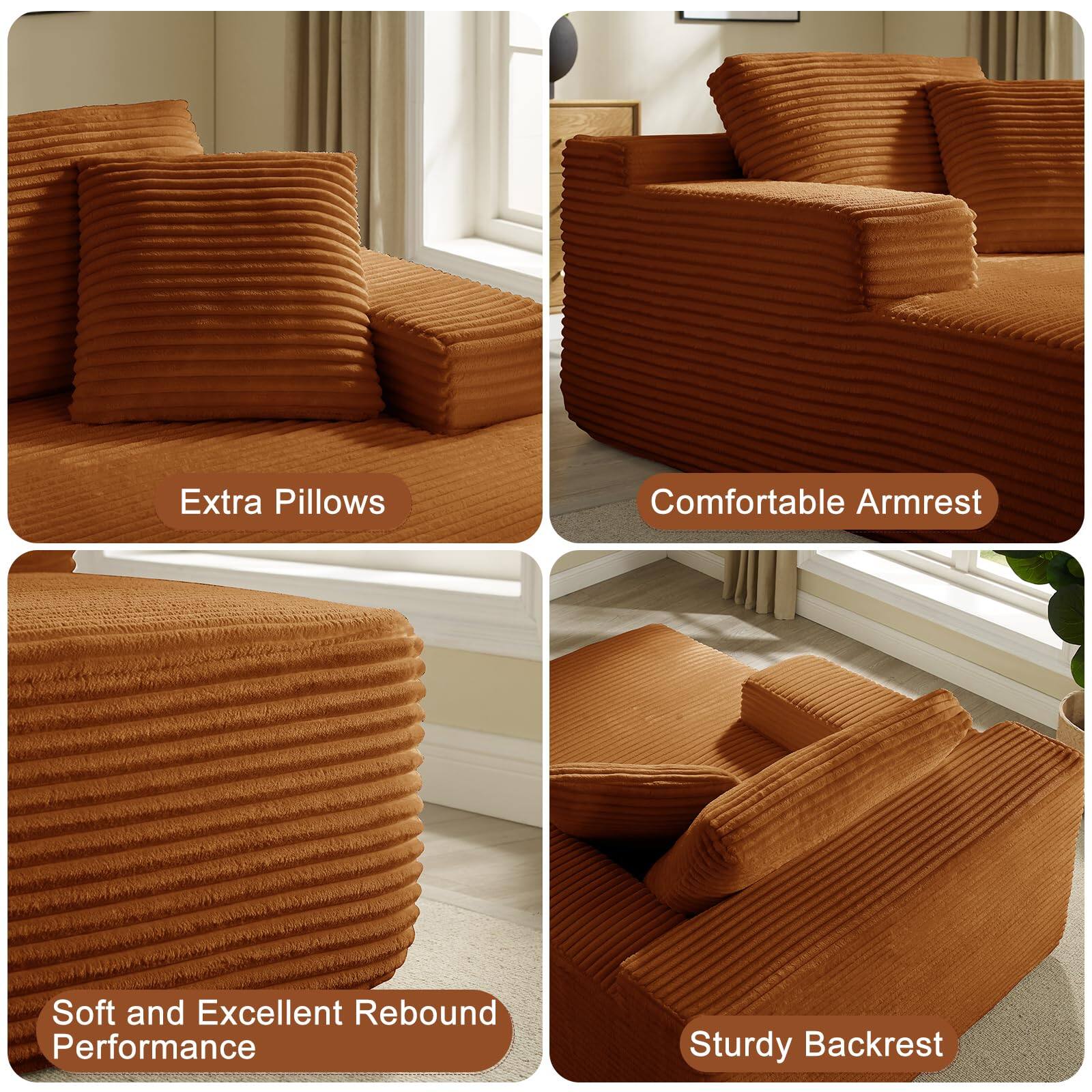 - Extra Pillows
- Comfortable Armrest
- Soft and Excellent Rebound Performance
- Sturdy Backrest