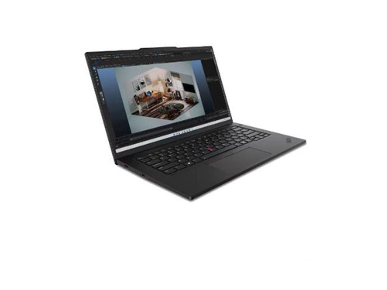 Front. Lenovo - Lenovo ThinkPad P14s Gen 5 14" RTX 500Ada Ultra 7 155H 16GB 512GB FPR Win11P - Black.