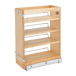 Rev-A-Shelf - 8" Pullout Vanity Storage Organizer for Base Cabinets, 448-BC19-8C - Light Brown