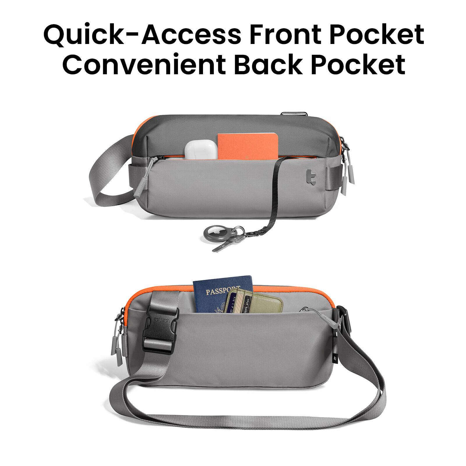 Quick-Access Front Pocket Convenient Back Pocket