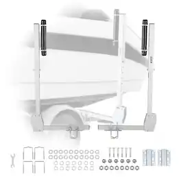 VEVOR - Boat Trailer Guides, 27.6-41.3 in Height Adjustable Trailers Guide, 2PCS Thickened High-Duty Trailer Guide-Ons - Silver