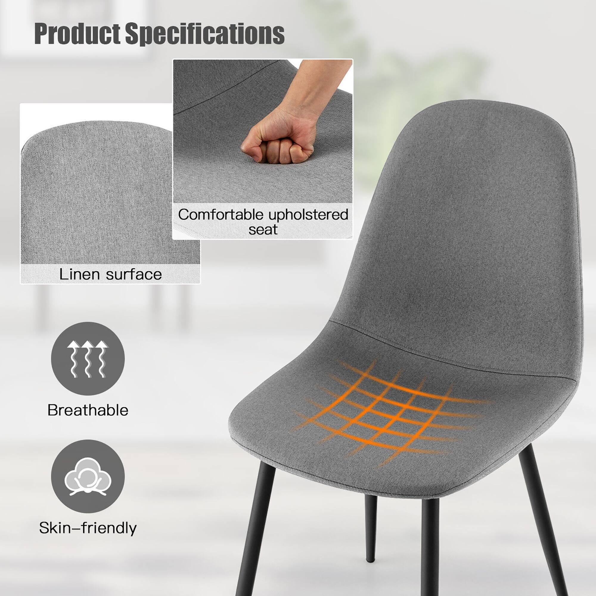 Product Specifications

- Comfortable upholstered seat
- Linen surface
- Breathable
- Skin-friendly