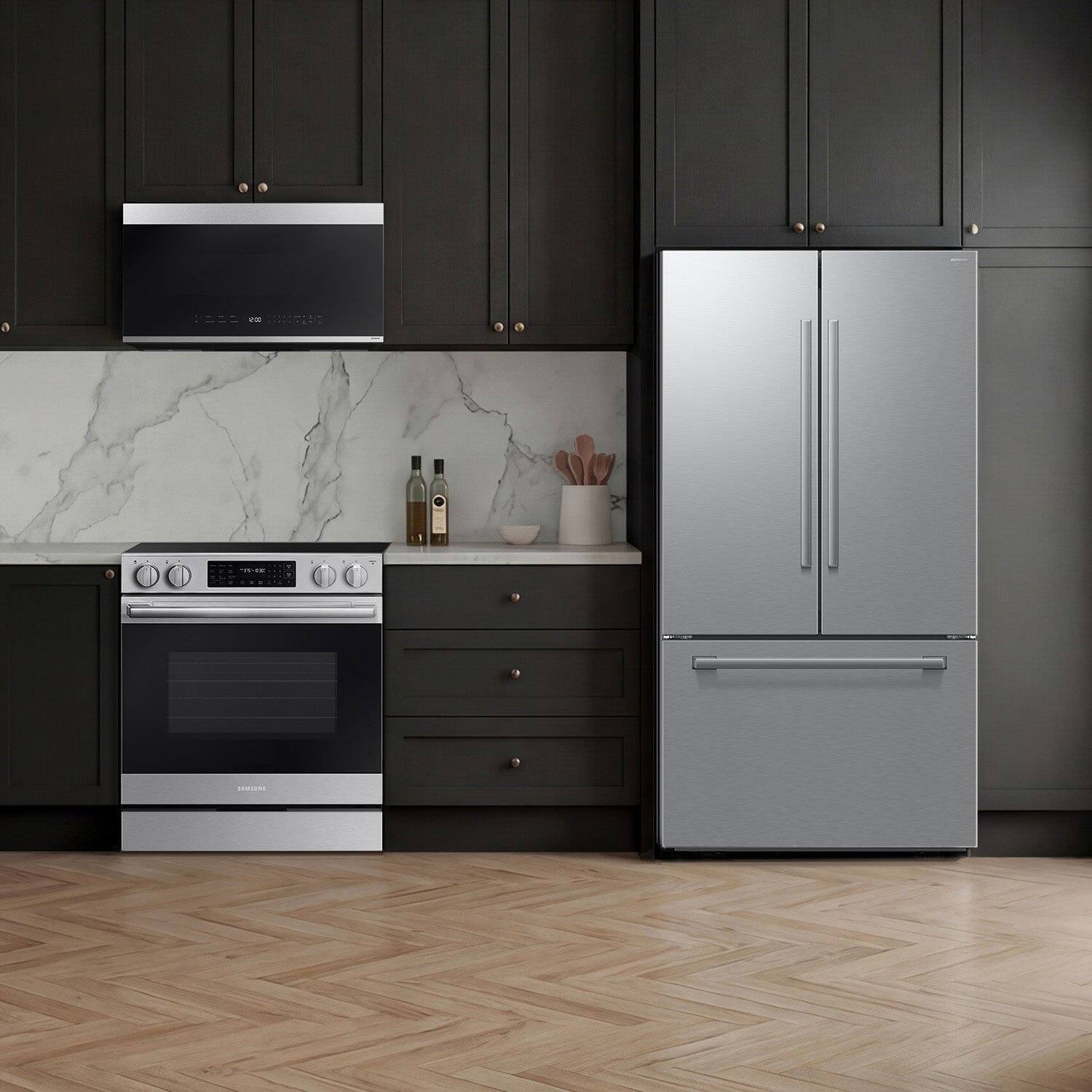 Alt View 13. Samsung - 6.3 cu. ft. Bespoke Smart Slide-In Electric Range with No Preheat Air Fry Max and True Convection - Fingerprint Resistant Stainless Steel.