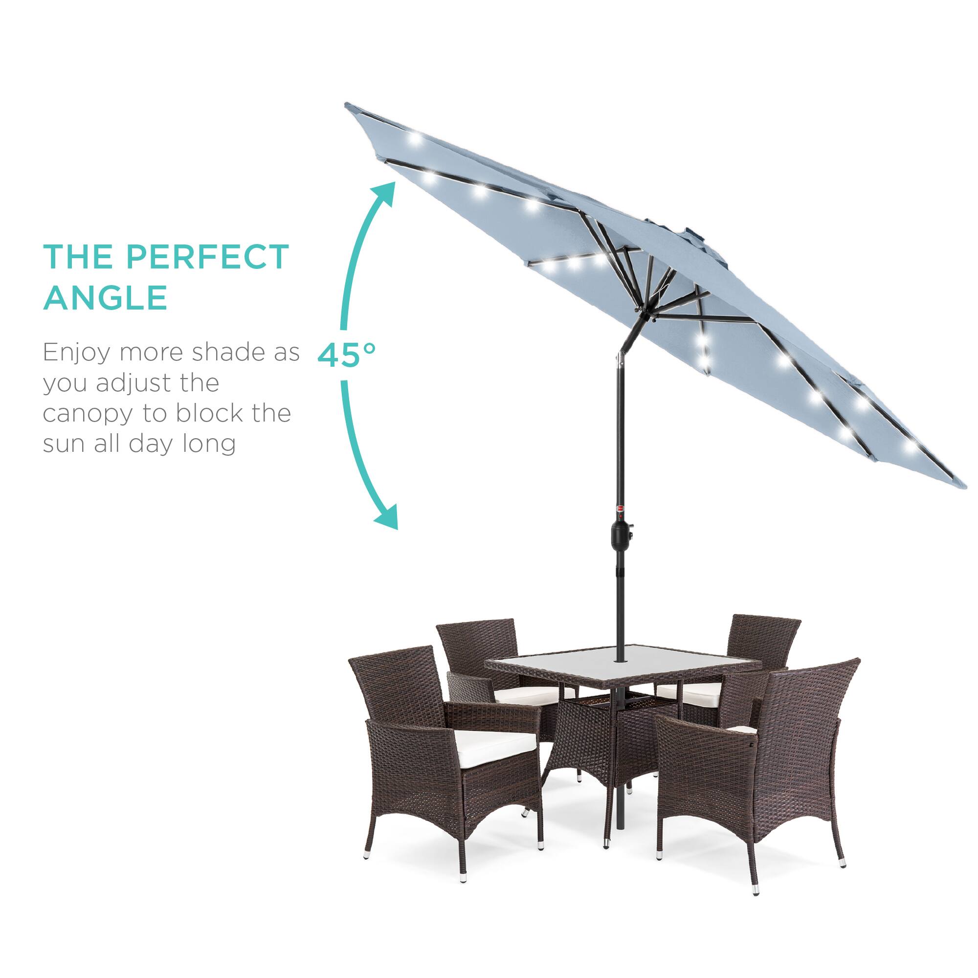 The perfect angle. Enjoy more shade as you adjust the canopy to block the sun all day long.