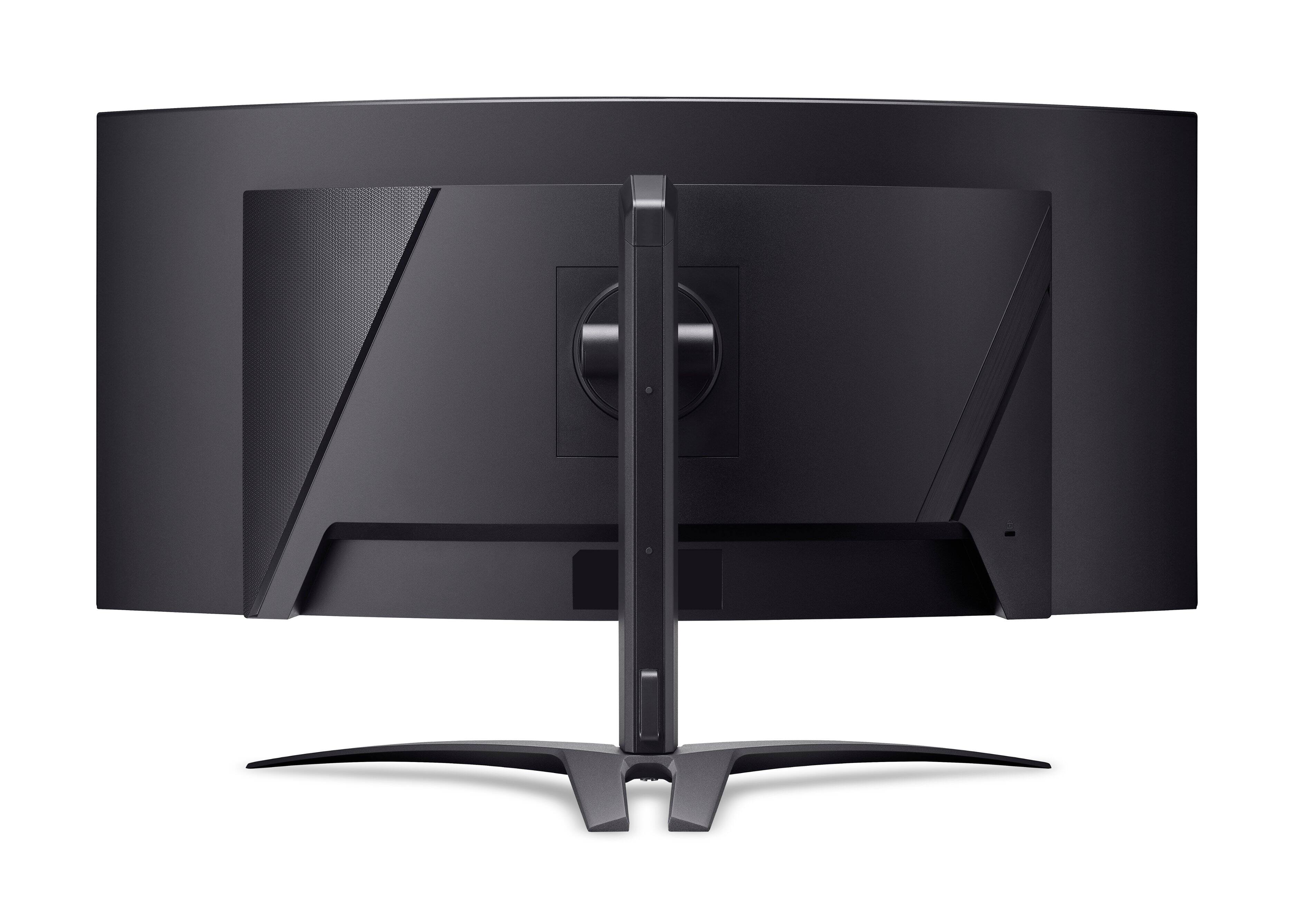 Back. Acer - Predator 39" QHD OLED Curved 240Hz 0.01ms FreeSync Gaming Monitor with HDR (DisplayPort, HDMI) - Black.