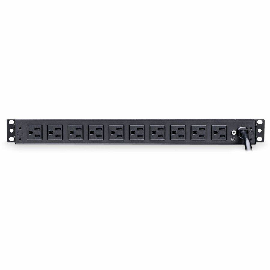Alt View 5. CyberPower - Rackbar Surge Suppressor RM 1U RKBS15S2F10R 15A 12-Outlet - Black.