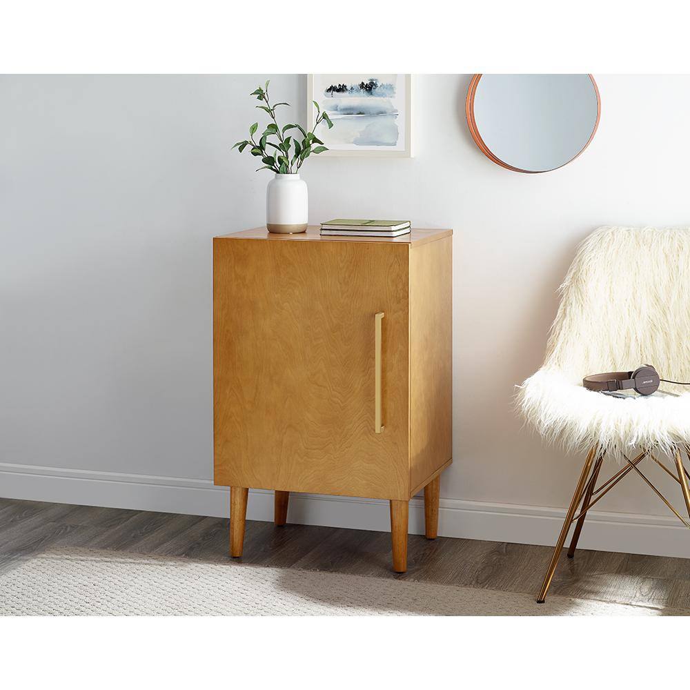 Alt View 1. Crosley Furniture - Everett Medium Record Player Cabinet With Vinyl Storage - Black.