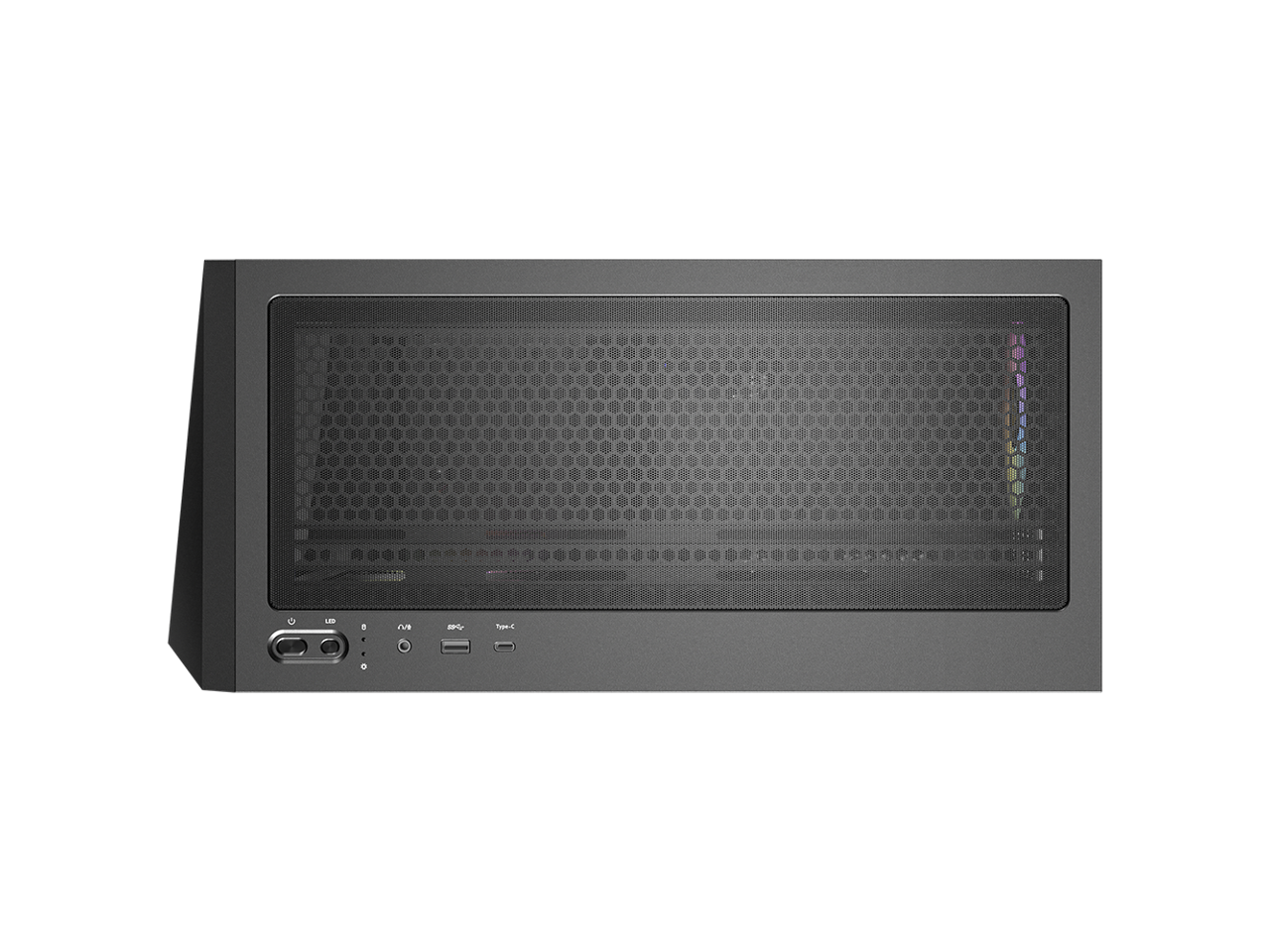 Alt View 9. Antec - Antec C3 ARGB, 4 x 120mm ARGB Fans, 8 Fan Support, Type-C 3.2 Gen 2, Tempered Glass, 360mm Radiator, Mid-Tower ATX Case - Black.