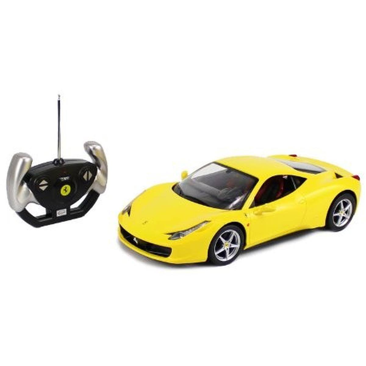 Angle. JuzToys - Remote Control Car, 1:14 RC Car Ferrari 458 Italia (Yellow) - Yellow.