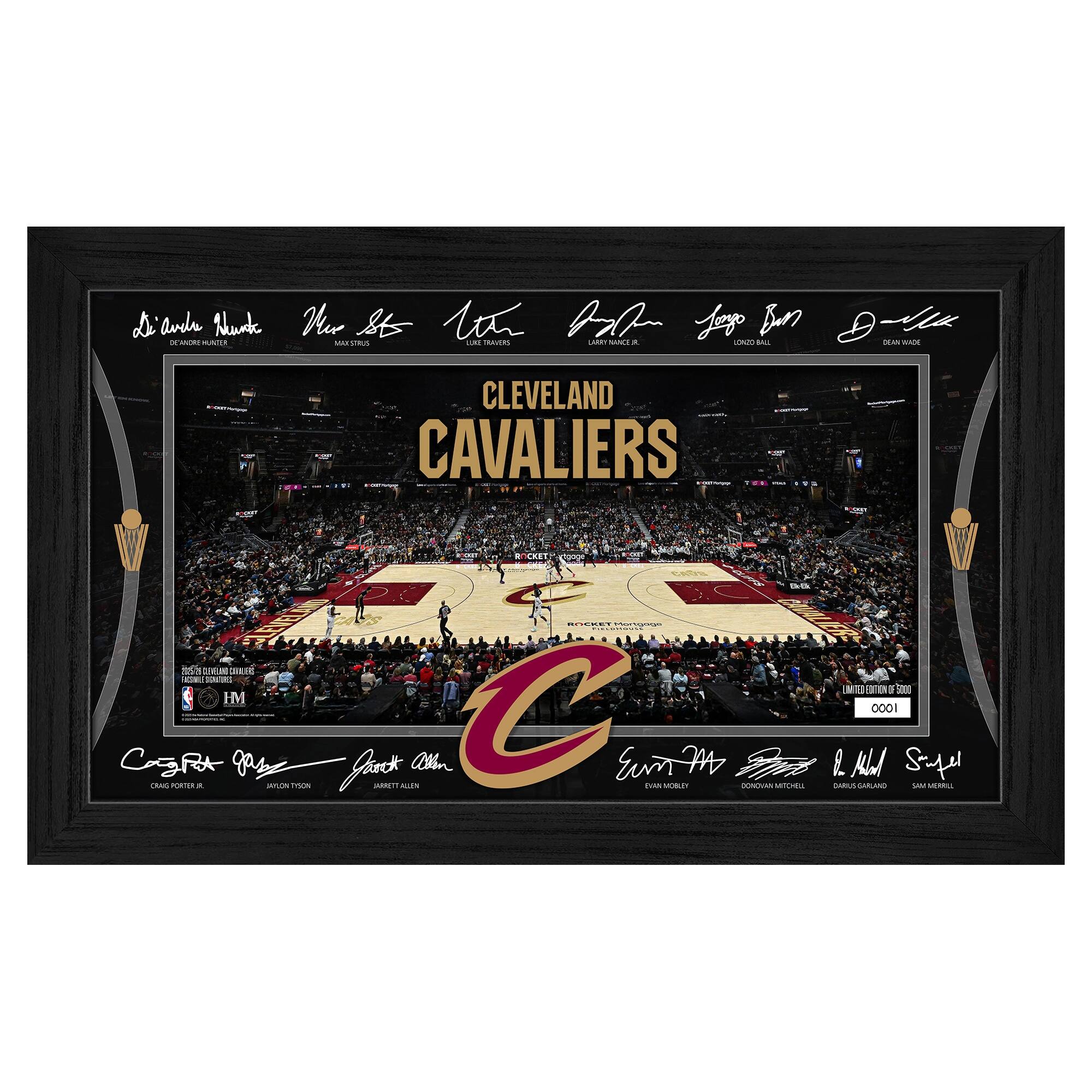 Cleveland Cavaliers 2025 Signature Court Framed Picture