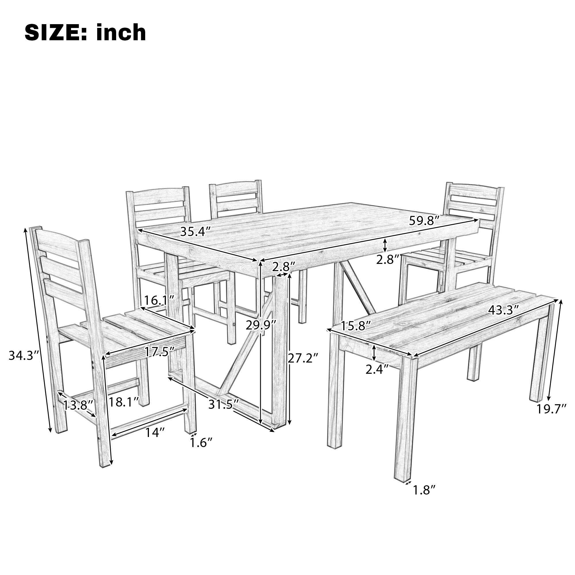 SIZE: inch

- 35.4"
- 2.8"
- 59.8"
- 2.8"
- 16.1"
- 29.9"
- 15.8"
- 43.3"
- 34.3"
- 17.5"
- 27.2"
- 2.4"
- 1-3.8"
- 18.1"
- 31.5"
- 19.7"
- 14"
- 1.6"
- 1.8"