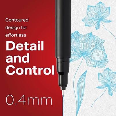 Contoured design for effortless Detail and Control  
0.4mm
