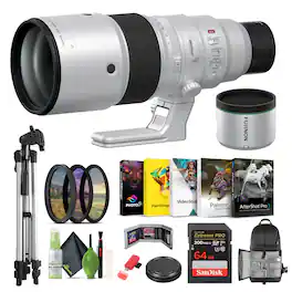 Bundle - Fujifilm - XF 500mm f/5.6 R LM OIS WR Lens + 64GB Memory Card + Filter Kit + More