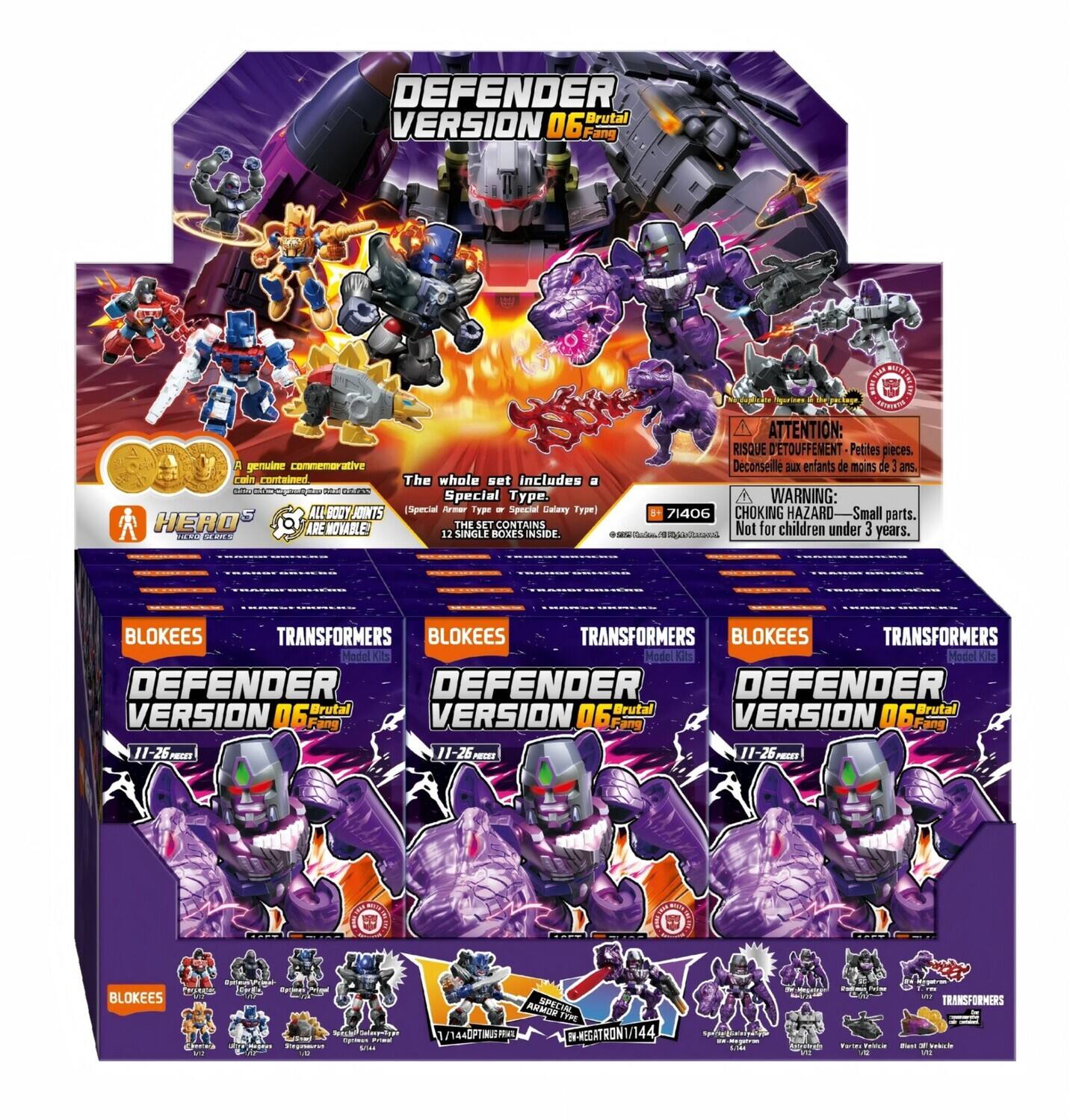 Blokees - Transformers - Defender Version - 06: Brutal Fang Model Kit 12ct Display - COLLECTIBLES