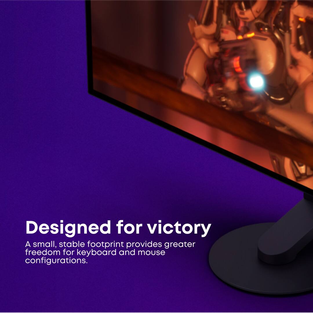 Designed for victory

A small, stable footprint provides greater freedom for keyboard and mouse configurations.