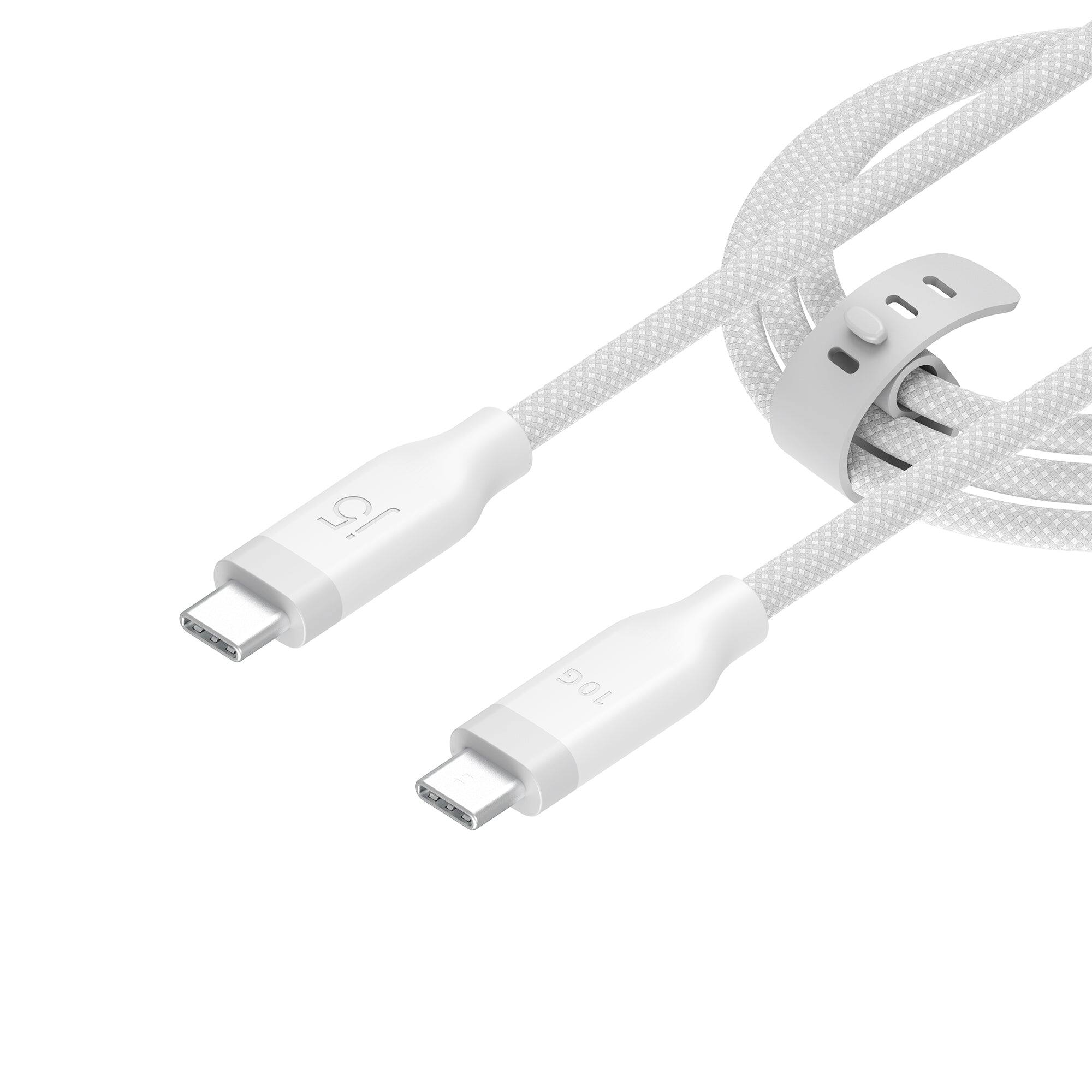 Angle. j5create - USB-C 3-in-1 Charge and Data Cable - White.